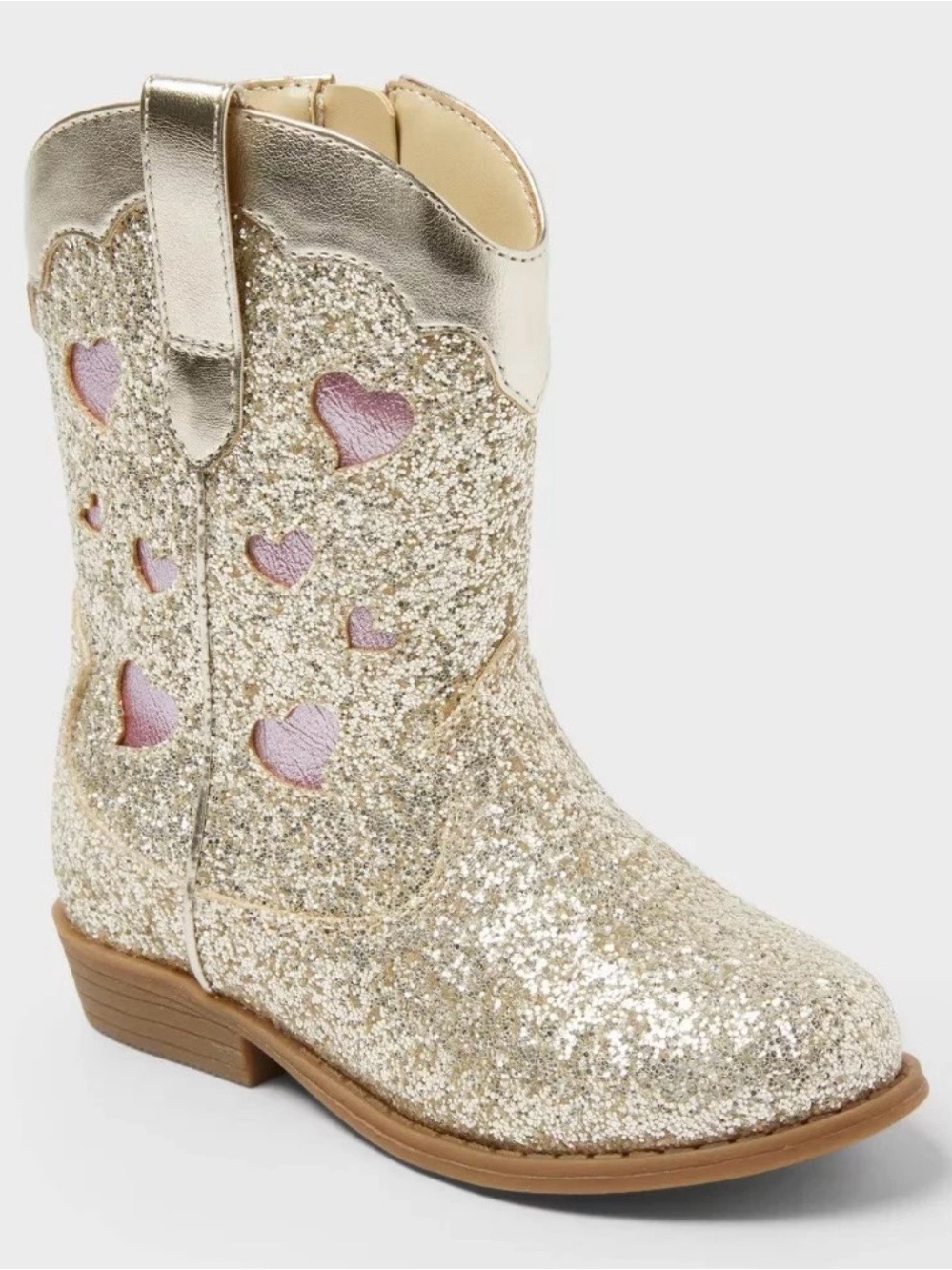 Cat & Jack Girls'. Toddler Dallas Glitter Cowboy Boots